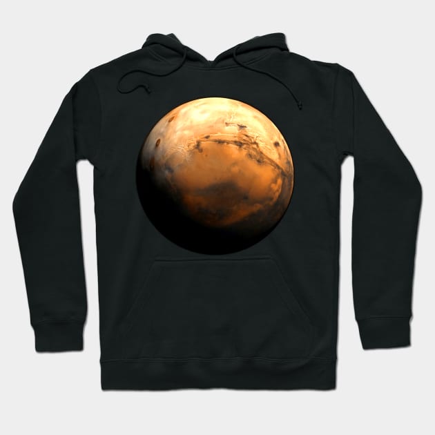 Mars Globe Rendering (based on real photo) Hoodie by SPACE ART & NATURE SHIRTS 